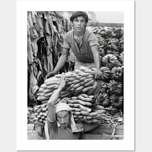 Vintage photo of Banana Loaders in Ecuador Posters and Art